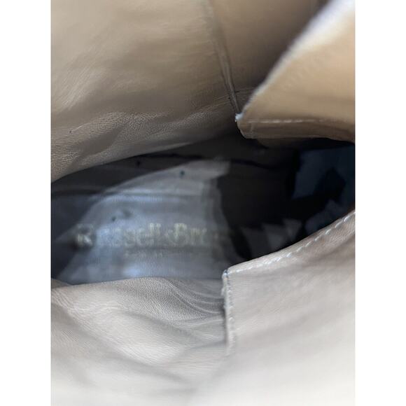 Russell & Bromley Tan Suede Atomic Quilted Stomper Lace Zip Boot Sz 39.5/9 - Picture 12 of 13